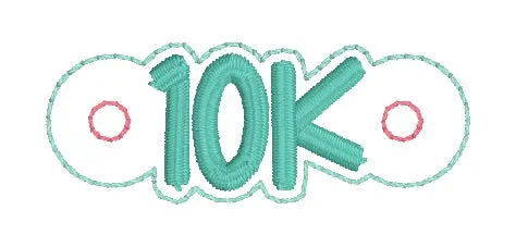 10k Shoe Charm machine embroidery design single and multi files (3 versions included) DIGITAL DOWNLOAD
