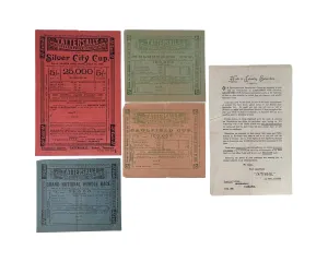 1899 Antique Australia Horse Race Lottery Ticket Application Lot Tattersalls Tasmania   Leaflet