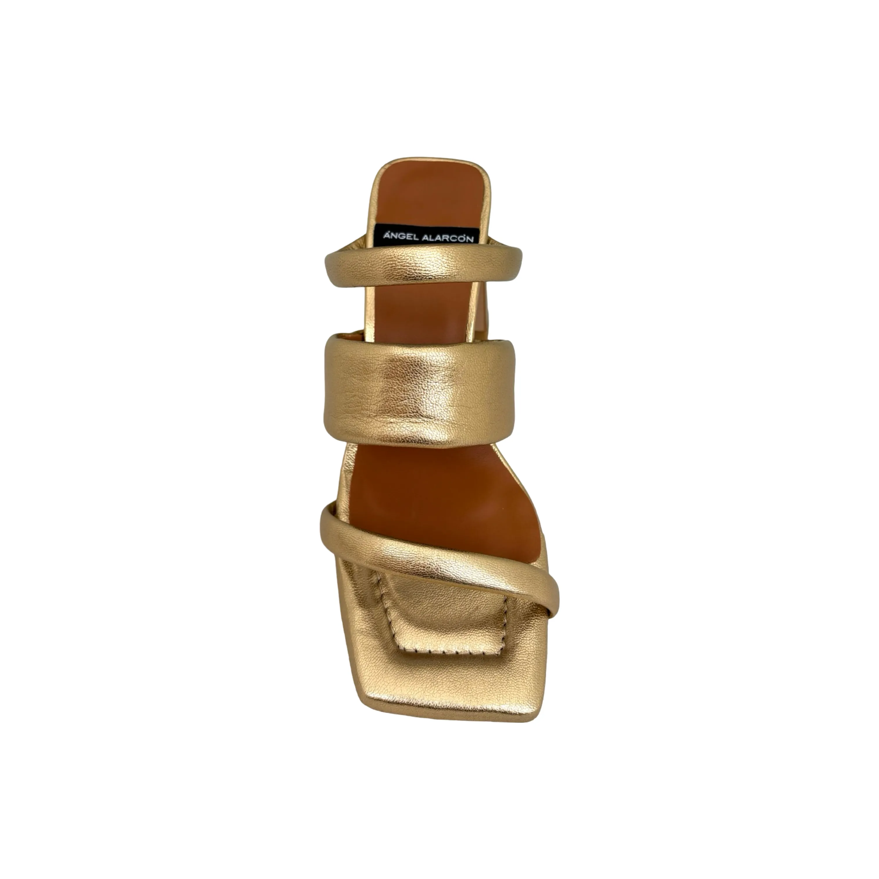 24056 Gold Straps Mule