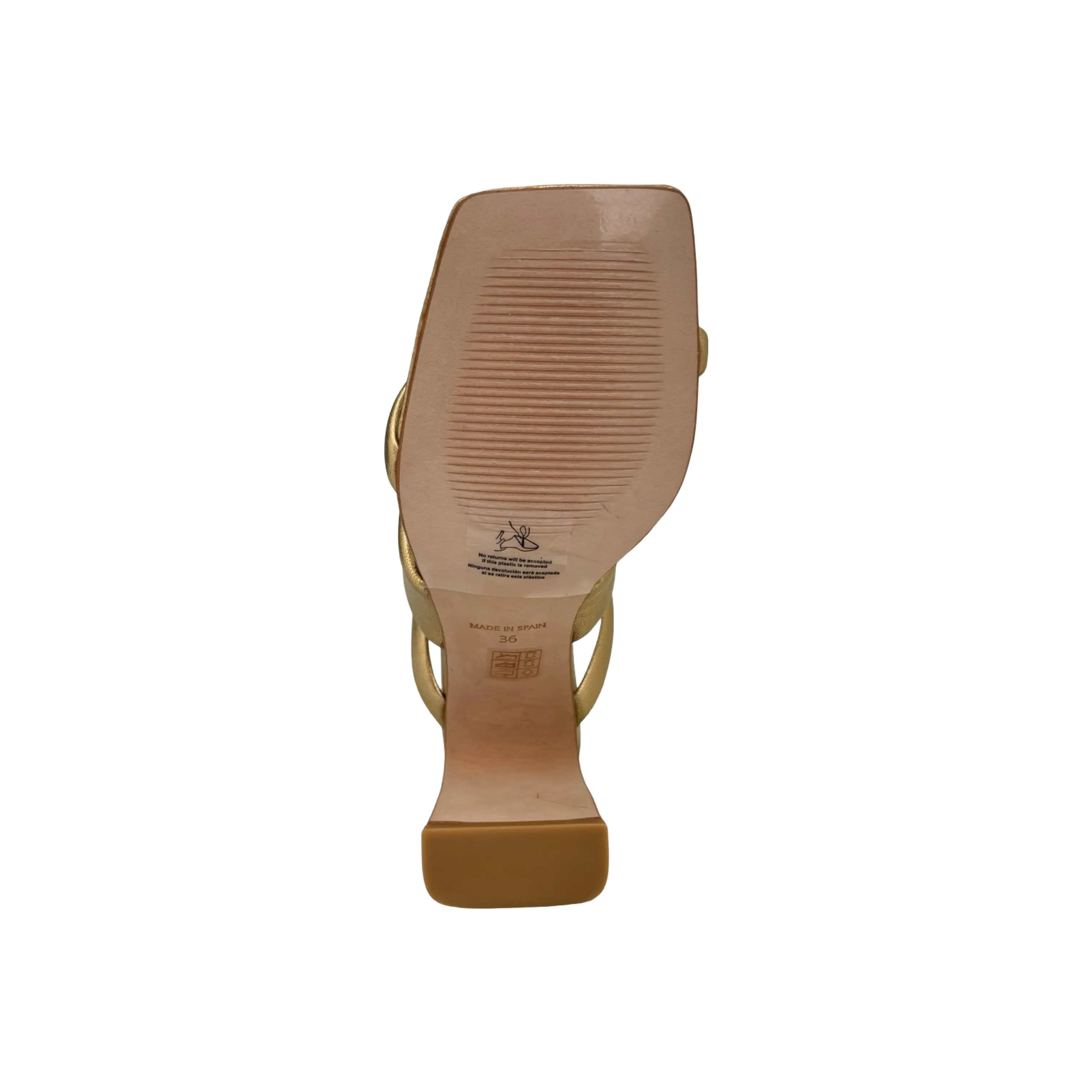 24056 Gold Straps Mule