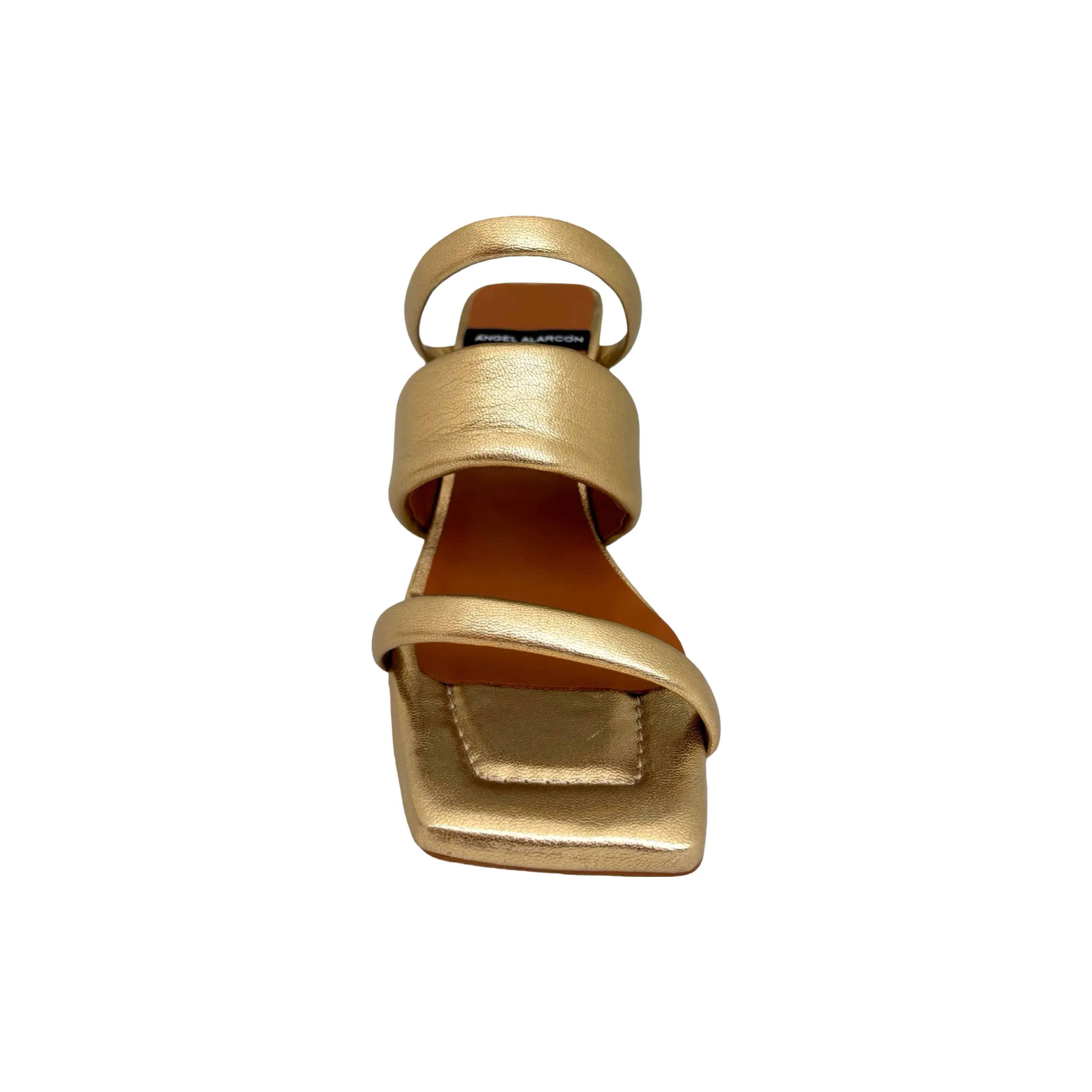 24056 Gold Straps Mule