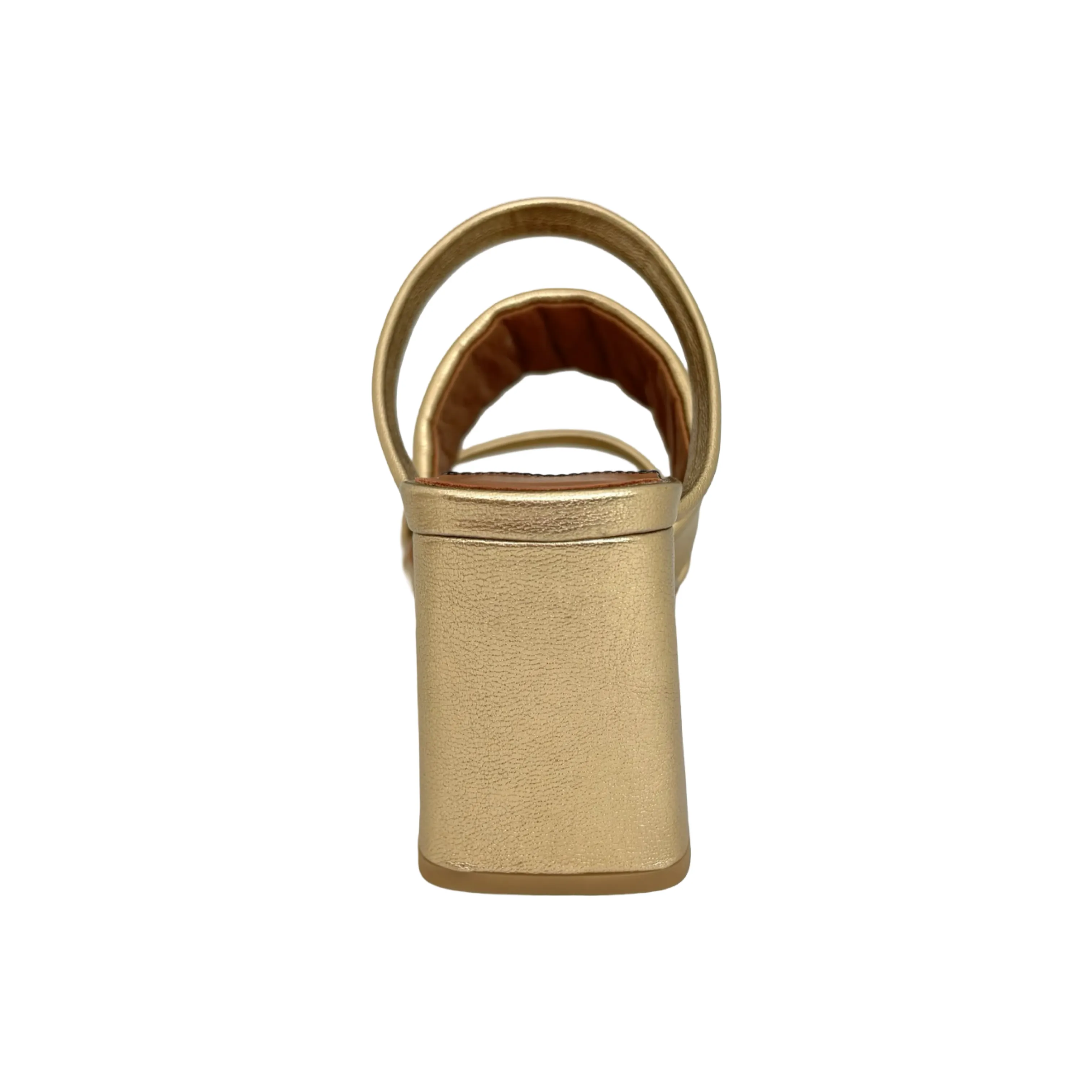 24056 Gold Straps Mule