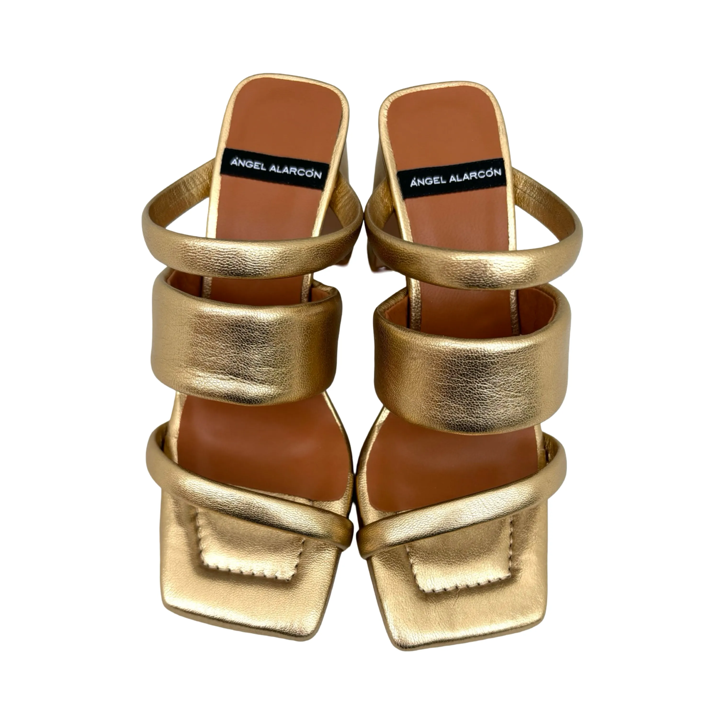 24056 Gold Straps Mule