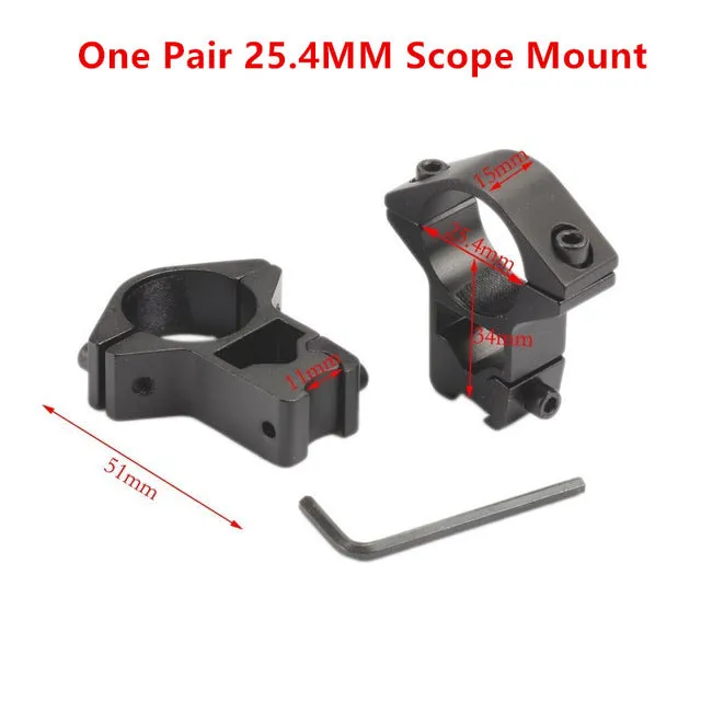 2PCS 30mm / 25.4mm Hunt Riflescope mount ring 11mm / 20MM dovetail rail high profile Low Profile for rifle scope hunting mount