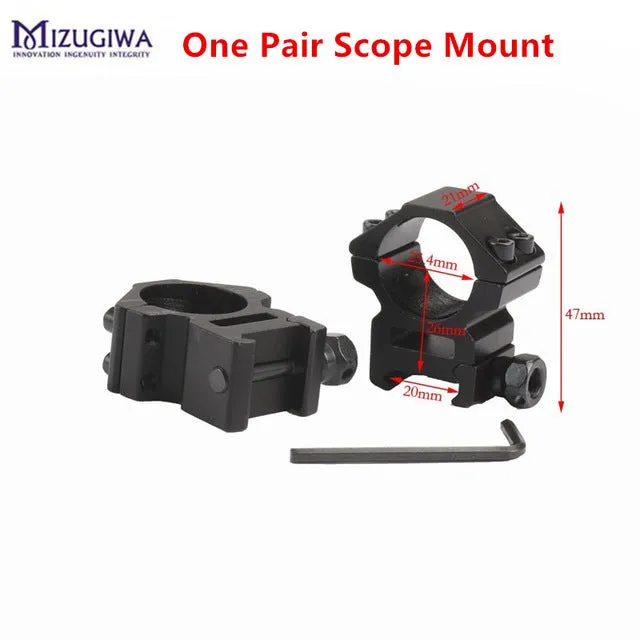 2PCS 30mm / 25.4mm Hunt Riflescope mount ring 11mm / 20MM dovetail rail high profile Low Profile for rifle scope hunting mount