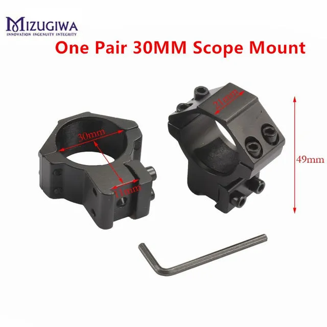 2PCS 30mm / 25.4mm Hunt Riflescope mount ring 11mm / 20MM dovetail rail high profile Low Profile for rifle scope hunting mount