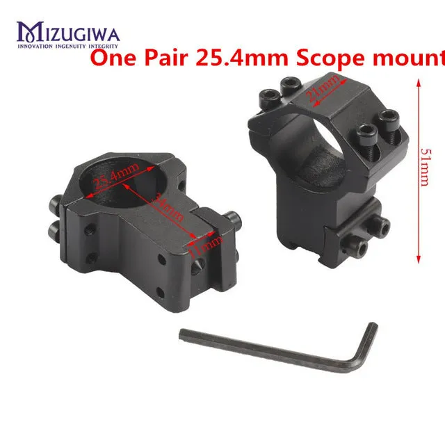 2PCS 30mm / 25.4mm Hunt Riflescope mount ring 11mm / 20MM dovetail rail high profile Low Profile for rifle scope hunting mount