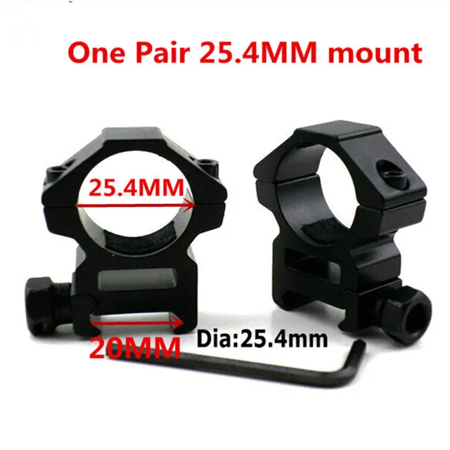 2PCS 30mm / 25.4mm Hunt Riflescope mount ring 11mm / 20MM dovetail rail high profile Low Profile for rifle scope hunting mount