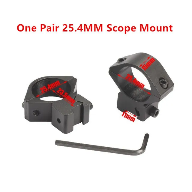2PCS 30mm / 25.4mm Hunt Riflescope mount ring 11mm / 20MM dovetail rail high profile Low Profile for rifle scope hunting mount