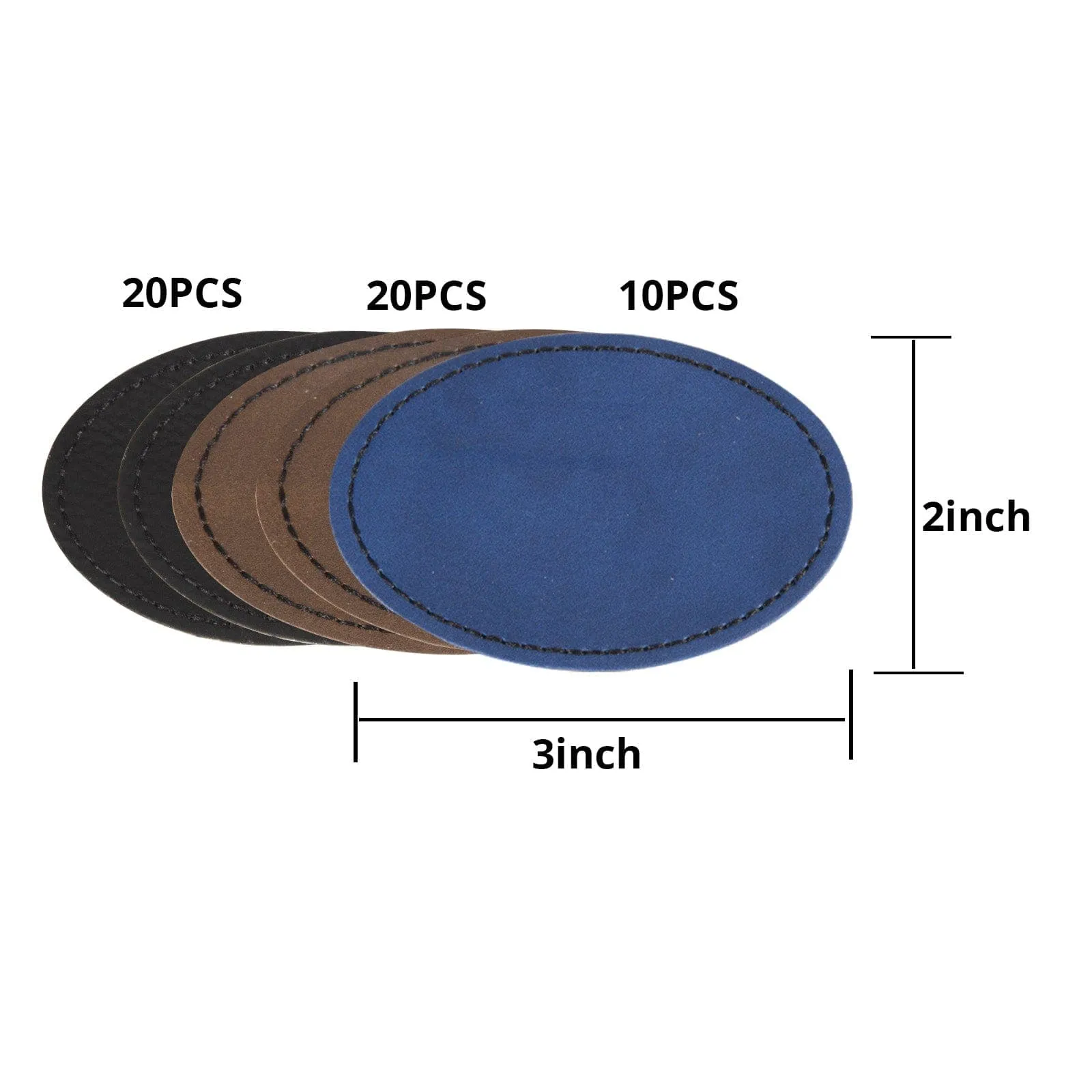 50 Pcs Laser Engraved Marking Faux Leather Patch