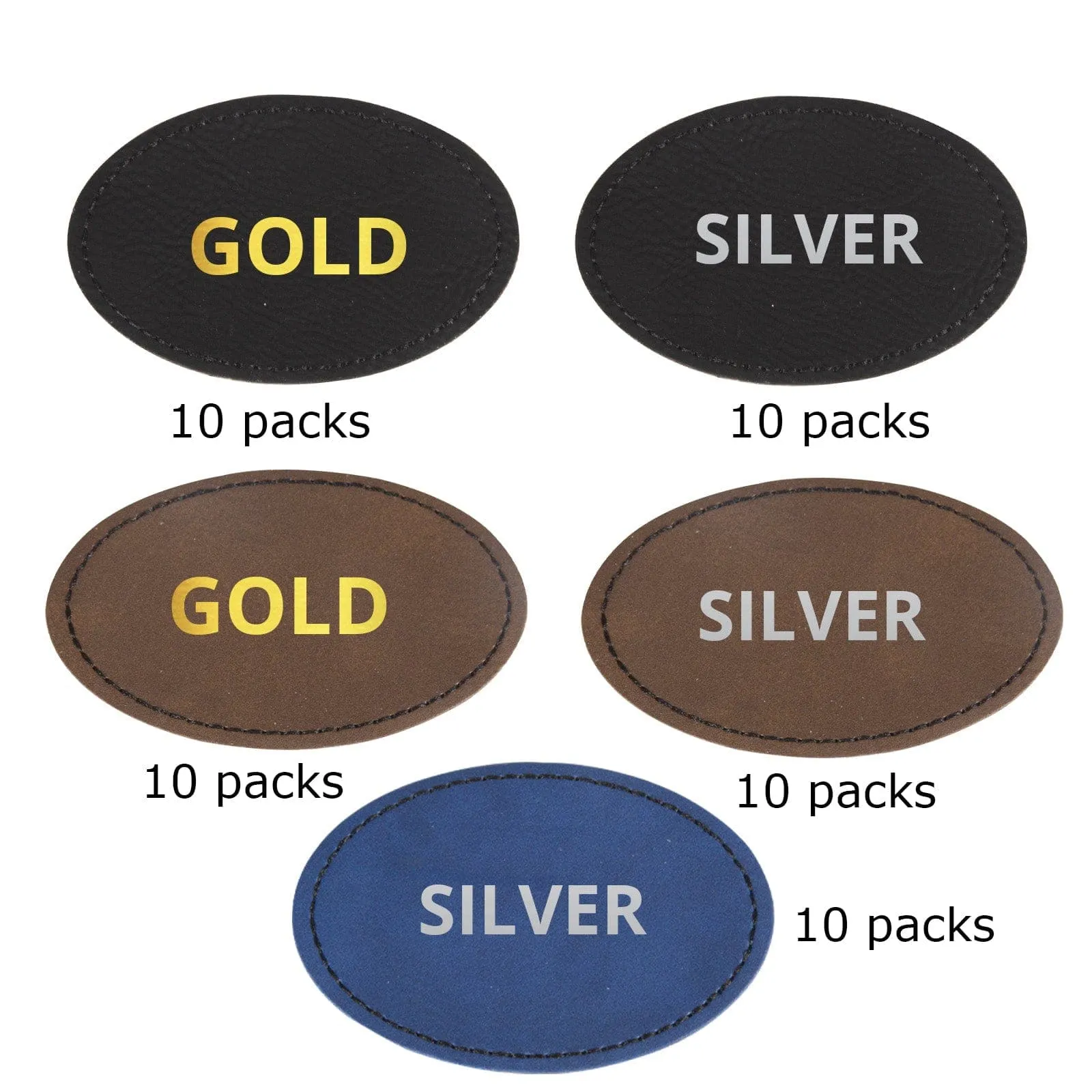 50 Pcs Laser Engraved Marking Faux Leather Patch