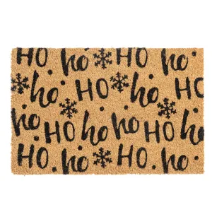 60cm x 40cm Ho Ho Ho Coir Door Mat - By Nicola Spring