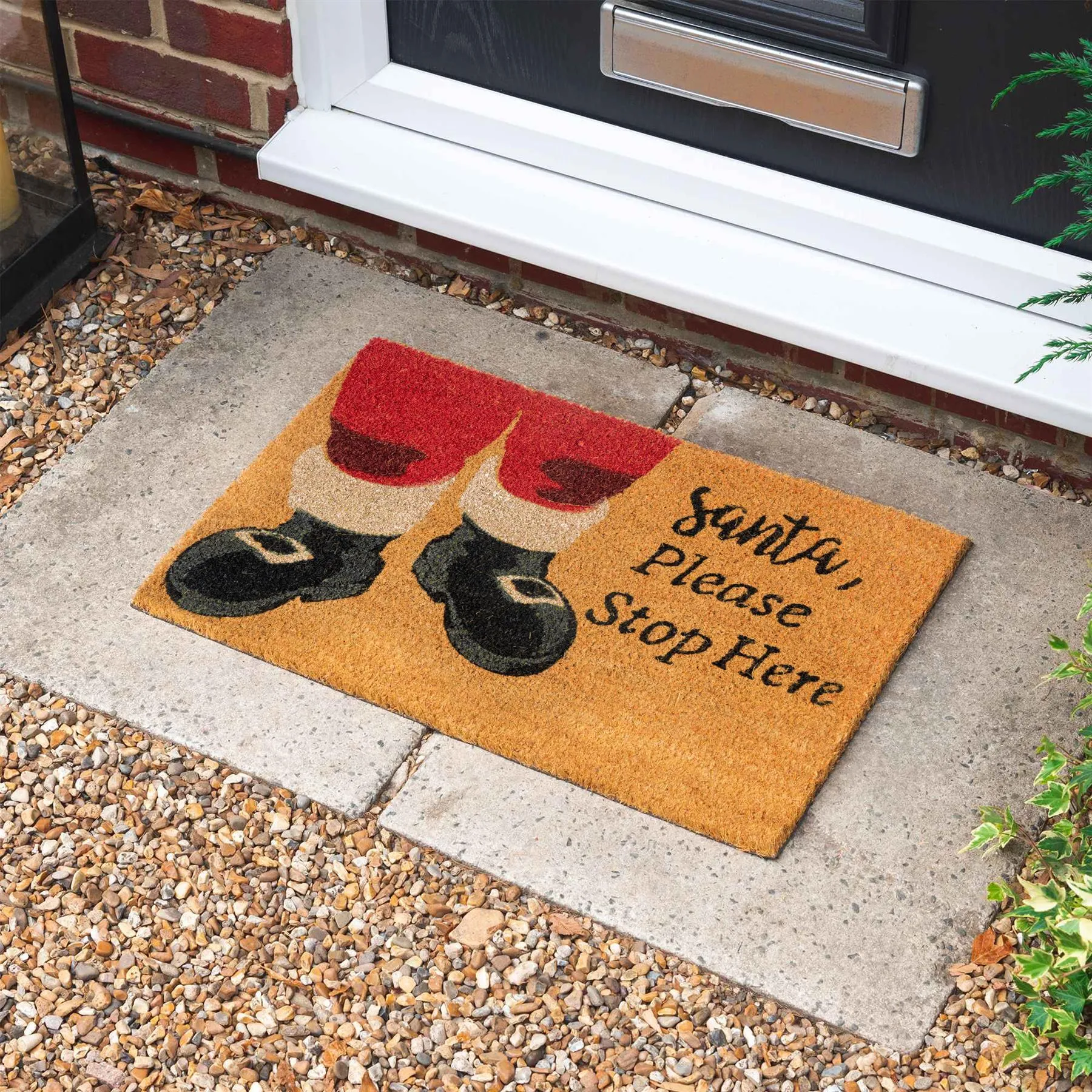60cm x 40cm Santa Coir Door Mat - By Nicola Spring