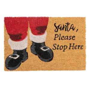 60cm x 40cm Santa Coir Door Mat - By Nicola Spring