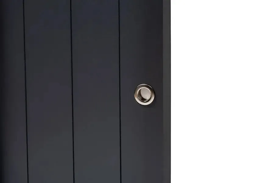 Adalwin Charcoal Finished 2-Door Wood Entryway Shoe Storage Cabinet