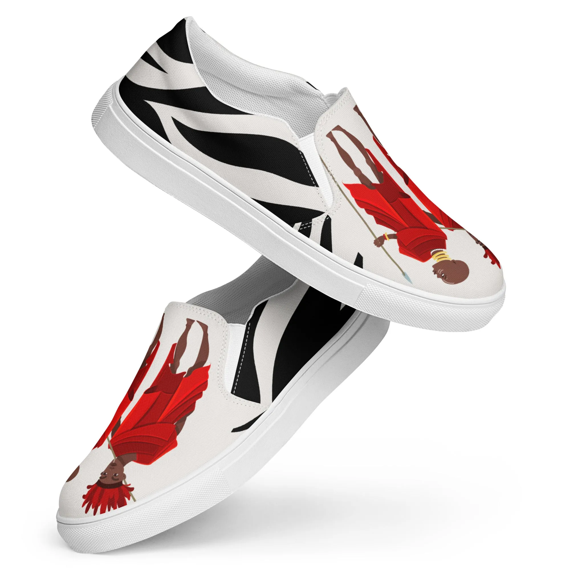 Agojie Zebra Print Women’s Slip-On Canvas Shoes