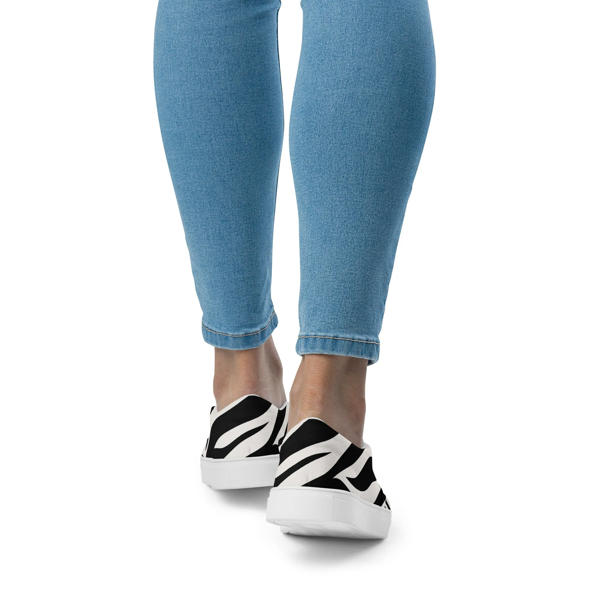Agojie Zebra Print Women’s Slip-On Canvas Shoes