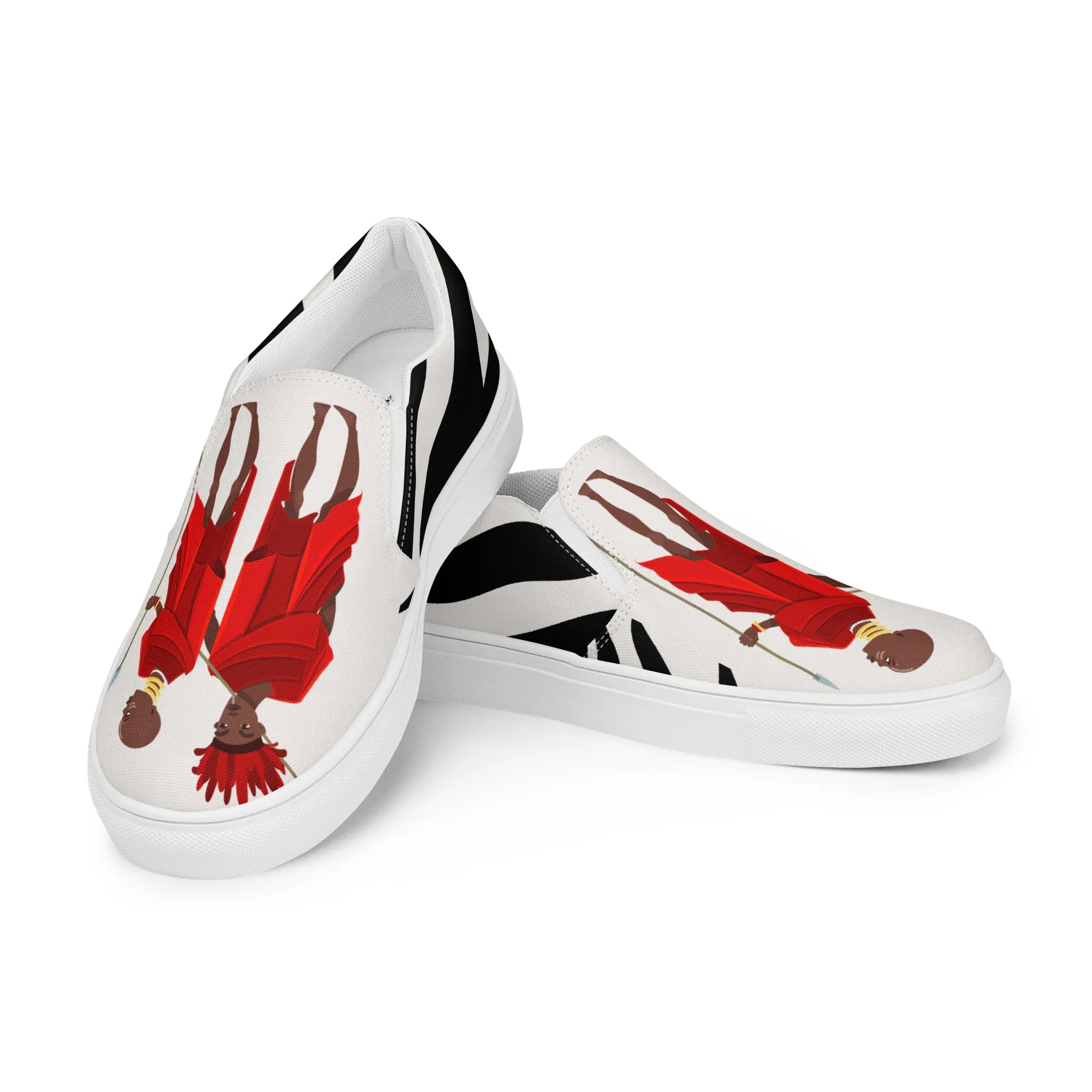 Agojie Zebra Print Women’s Slip-On Canvas Shoes