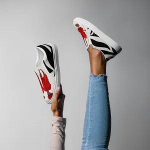 Agojie Zebra Print Women’s Slip-On Canvas Shoes