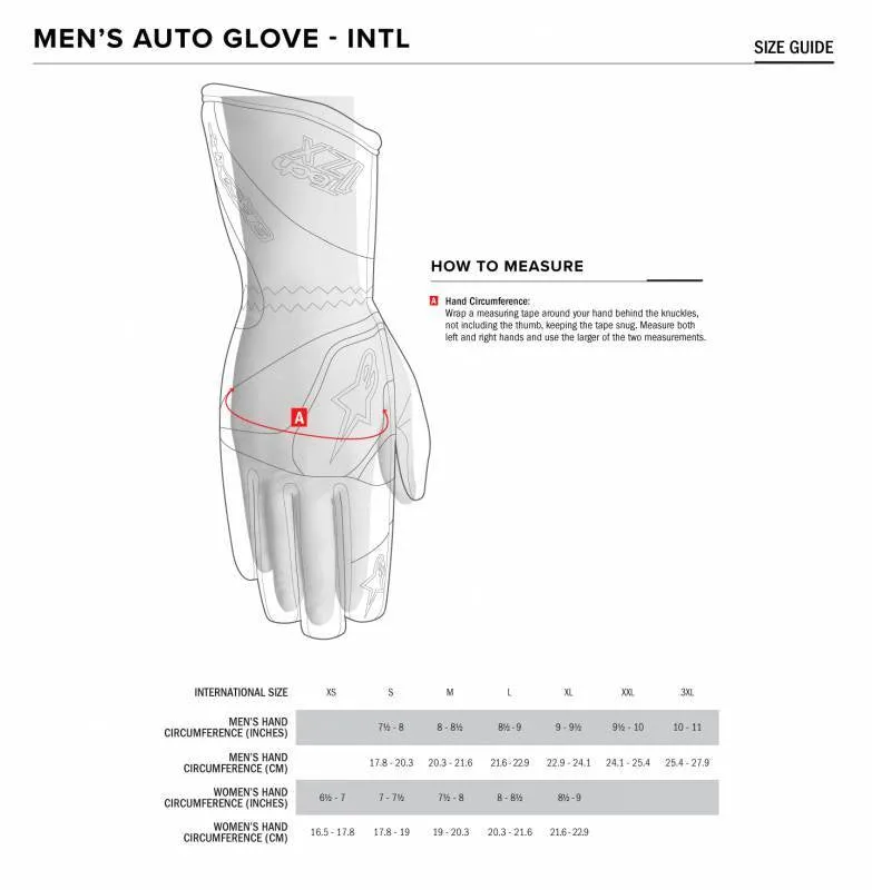 Alpinestars Tech 1 Race v2 Glove - White/Black/Red