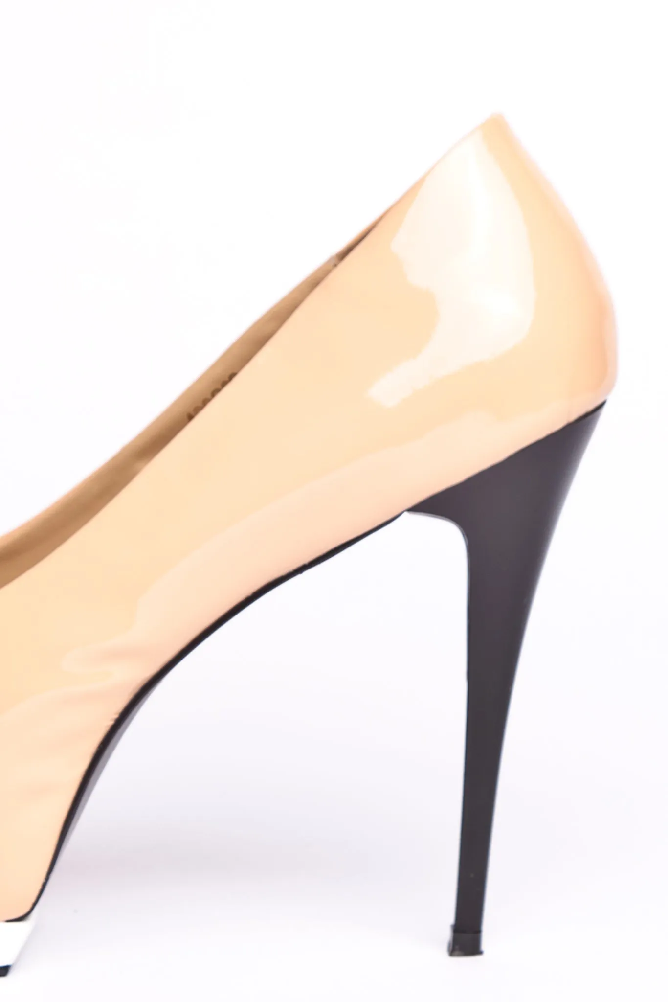 Amelia - Peach Peep Toe Heels