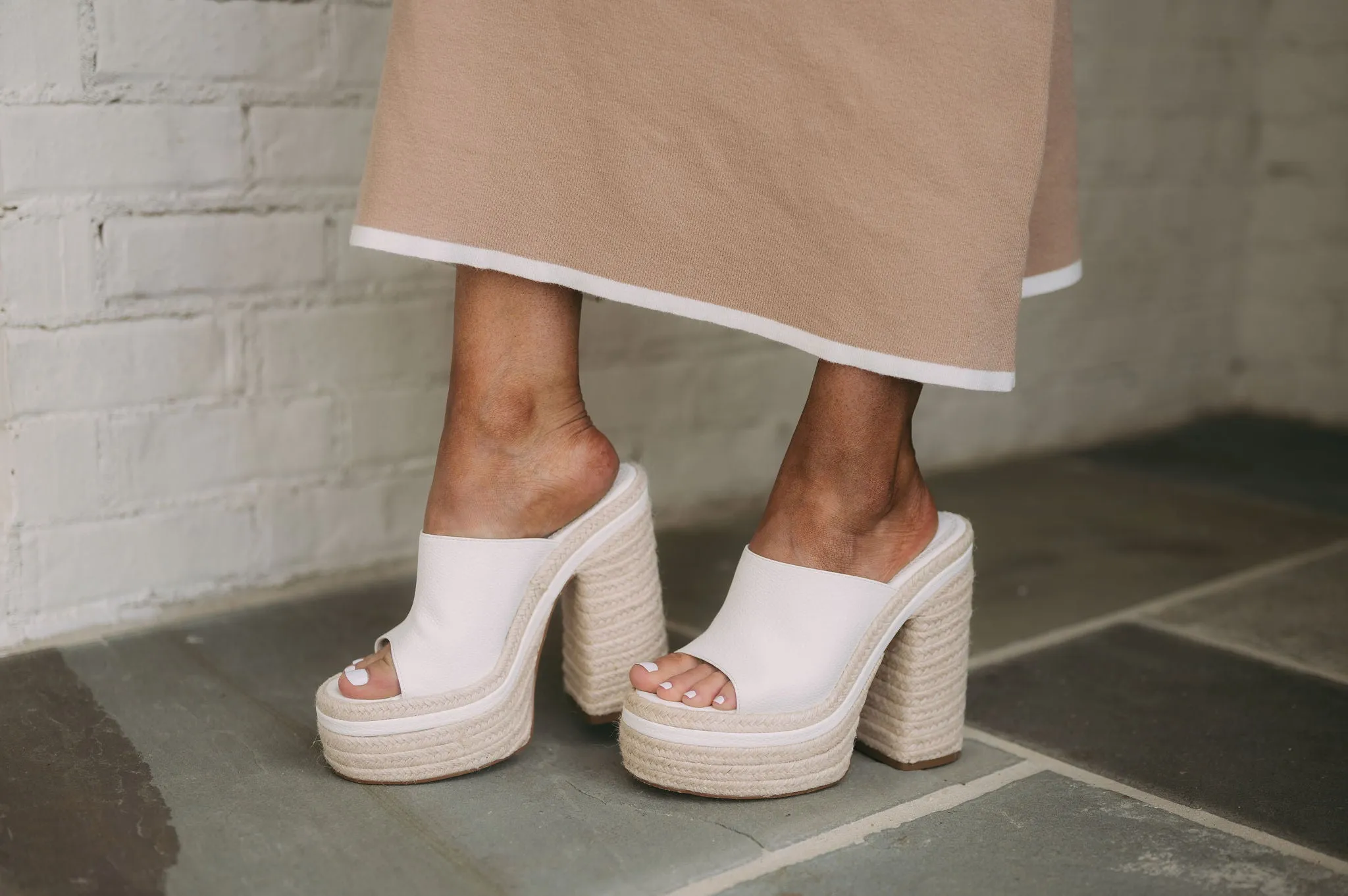 Amozae-Dixie Platform Espadrille- White