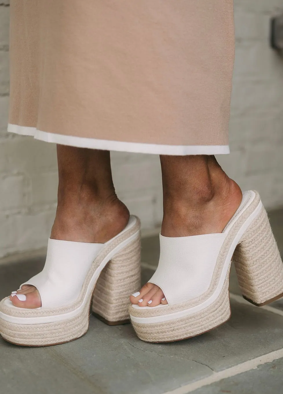 Amozae-Dixie Platform Espadrille- White
