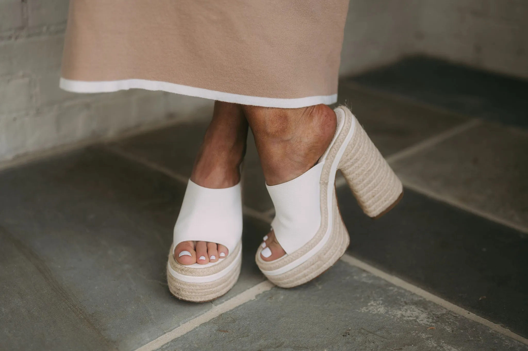 Amozae-Dixie Platform Espadrille- White