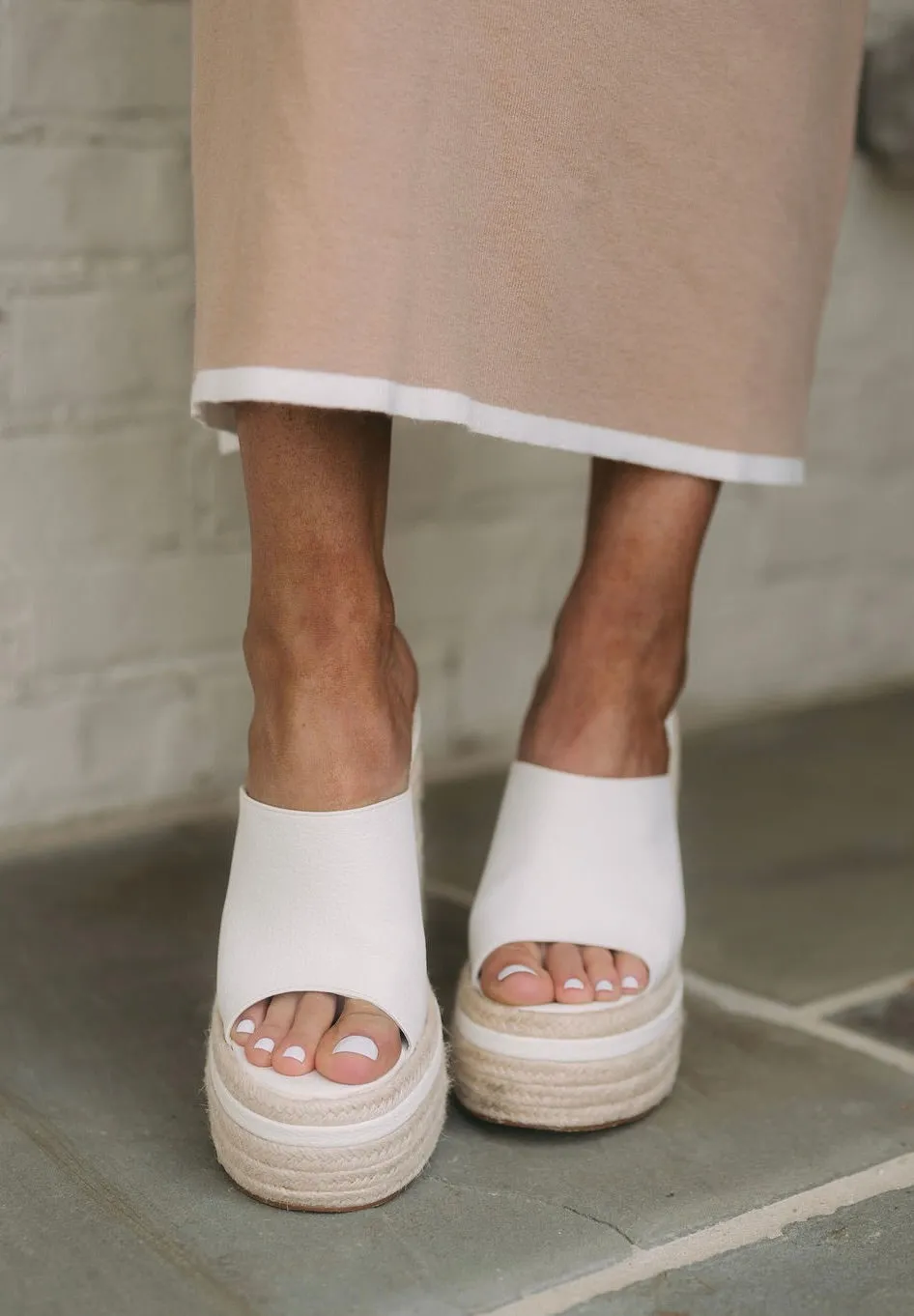Amozae-Dixie Platform Espadrille- White