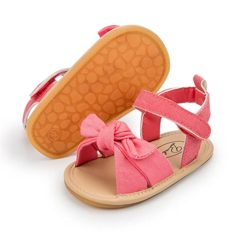 Baby Girls Non-Slip Bow Decor Sandals Children Shoes Wholesale