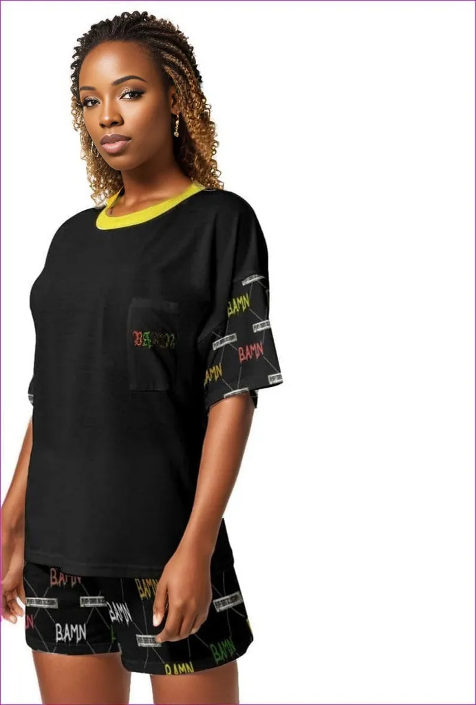 B.A.M.N - By Any Means Necessary Womens T-shirt Short Set