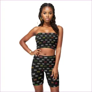 B.A.M.N in Color Womens Tube Top Short Set