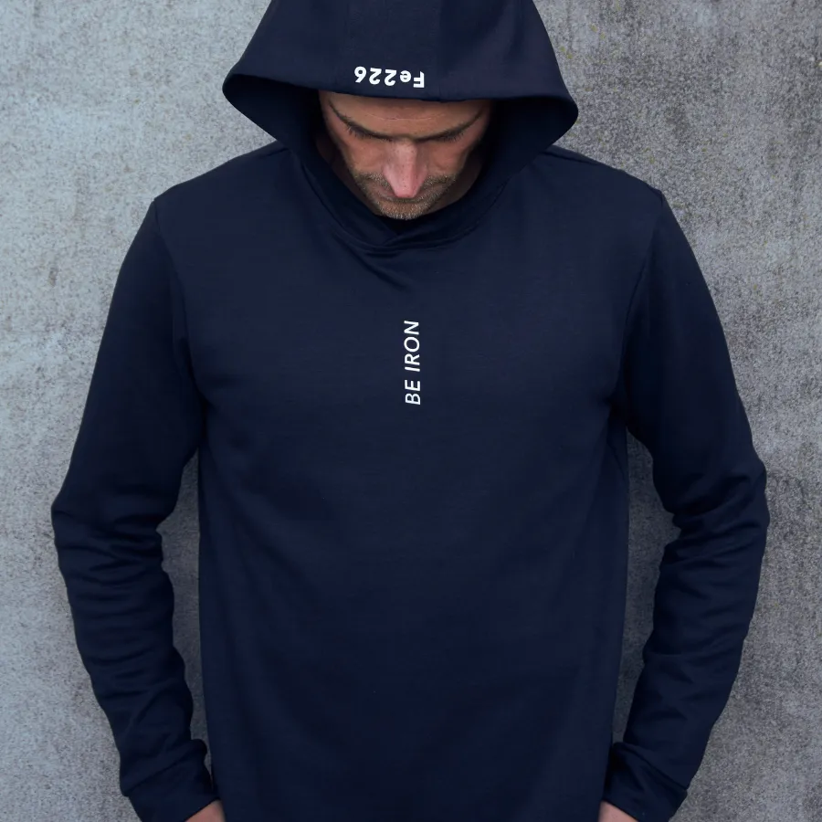 BE IRON Hoodie | Cozy Hoodie for Athletes | Fe226 BE IRON Metal Hoodie