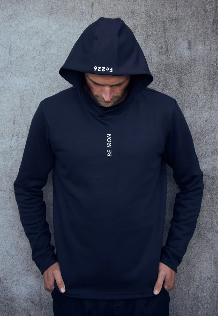 BE IRON Hoodie | Cozy Hoodie for Athletes | Fe226 BE IRON Metal Hoodie