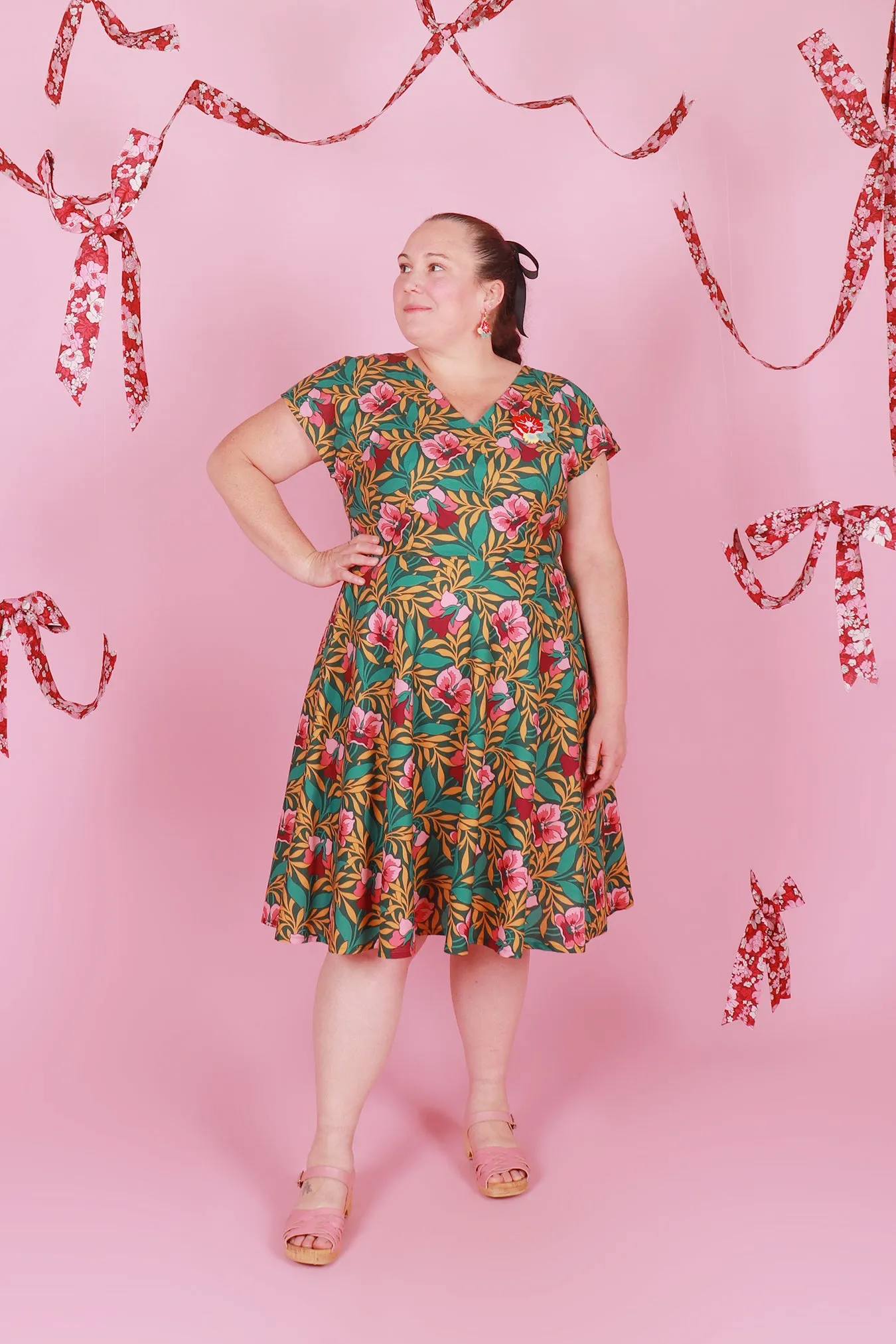 Belinda Dress Pansy Meadow Liberty