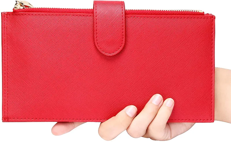 Bifold Multi Credit Card Holder RFID Blocking with Zipper