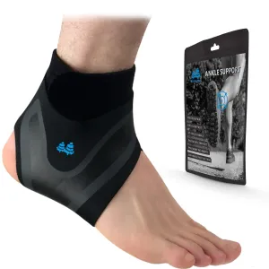 BLUE PINE Ankle Support Adjustable Lightweight Ankle Brace Breathable Material Ankle Sleeve for Men and Women, Single Unit (Right, Small) Right (Pack of 1) Small (Pack of 1)