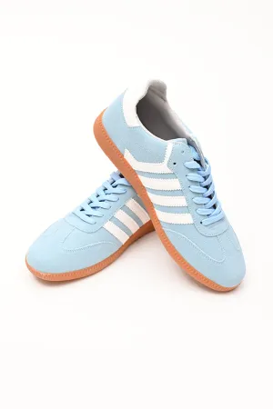 Blue Textured Sneakers
