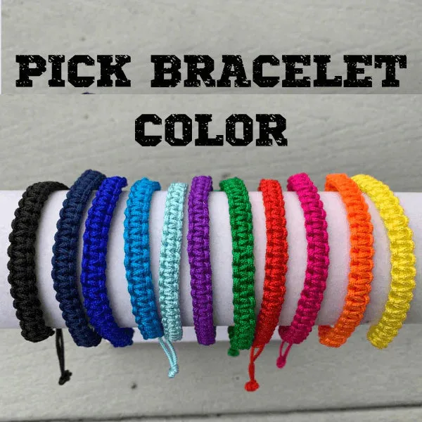 Checkered Race Flag Rope Bracelet