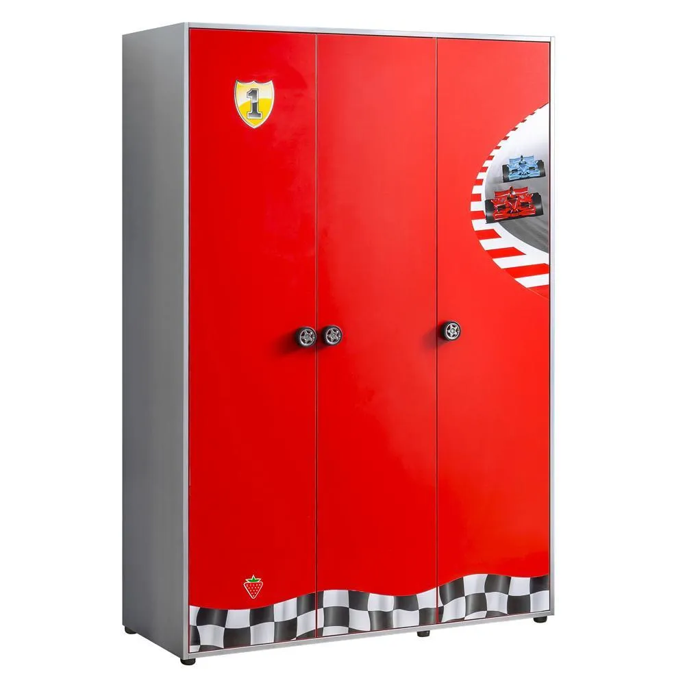 Cilek Race Cup 3 Doors Wardrobe