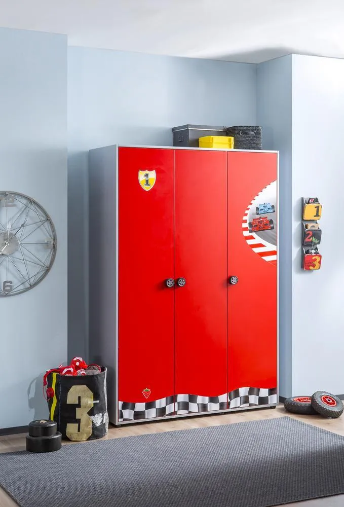 Cilek Race Cup 3 Doors Wardrobe
