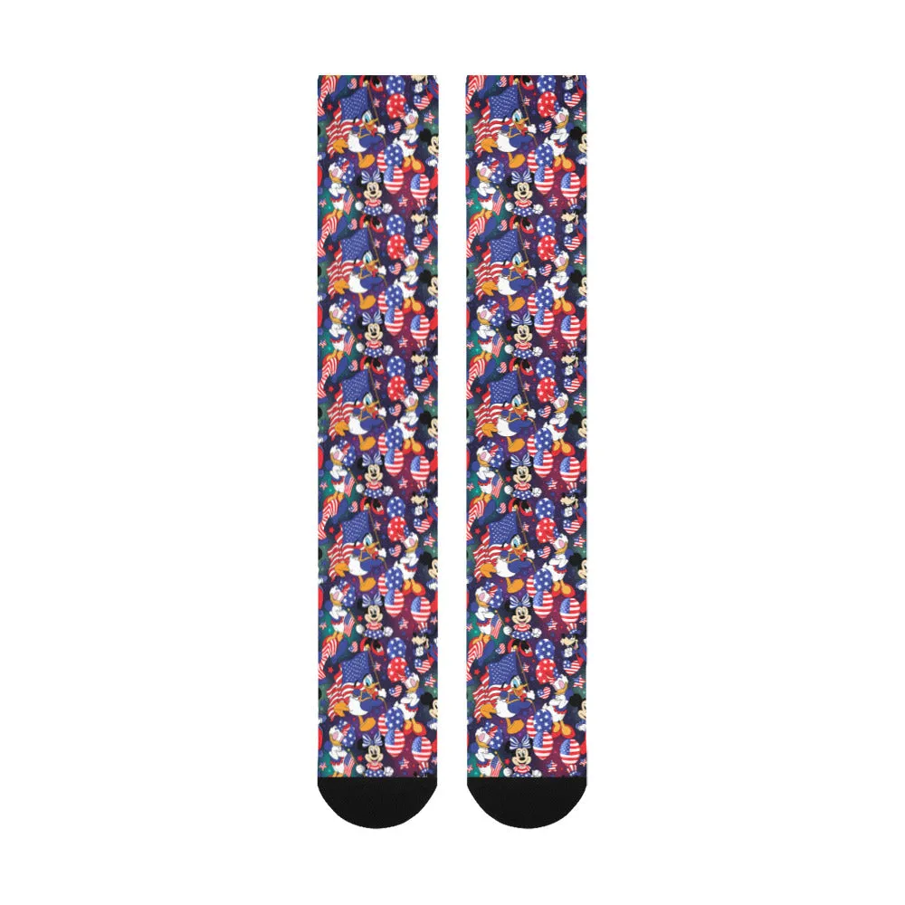 Disney America Over-The-Calf Socks
