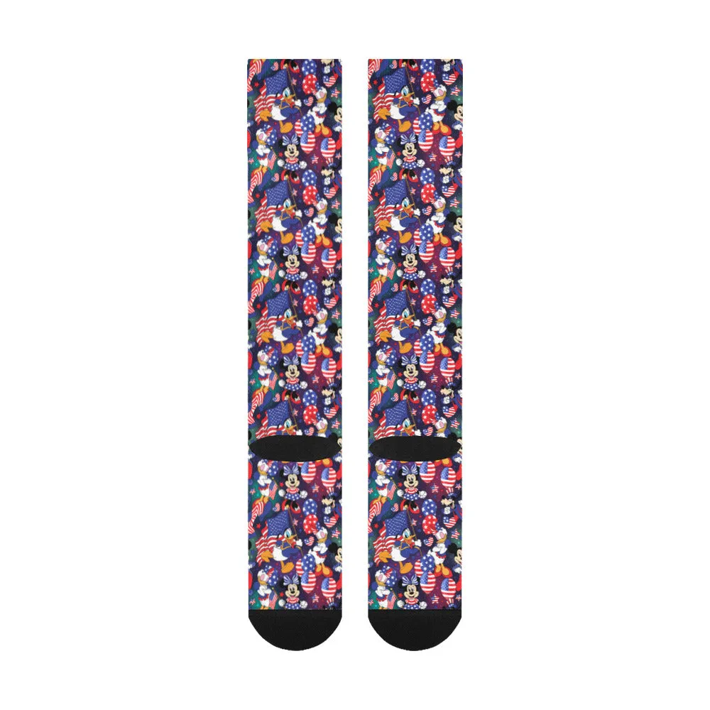 Disney America Over-The-Calf Socks
