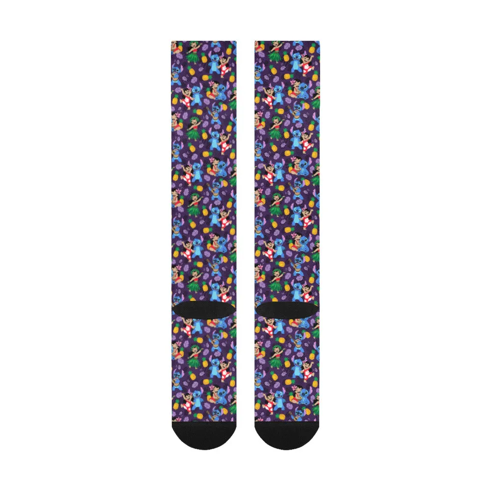 Disney Lilo And Stitch Island Friends Over-The-Calf Socks