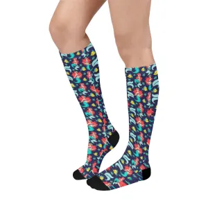 Disney Little Mermaid I Want To Be Where The People Are Over-The-Calf Socks