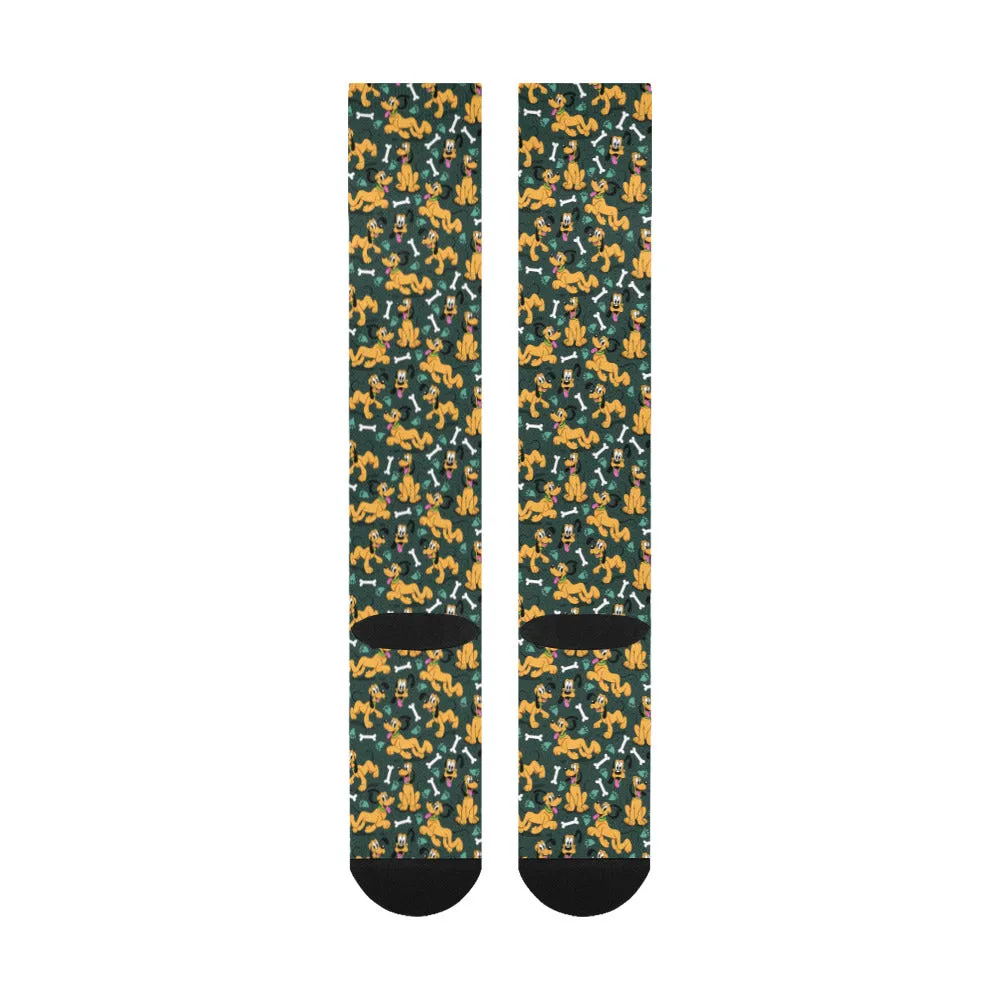 Disney Pluto Life Is Better With A Dog Over-The-Calf Socks