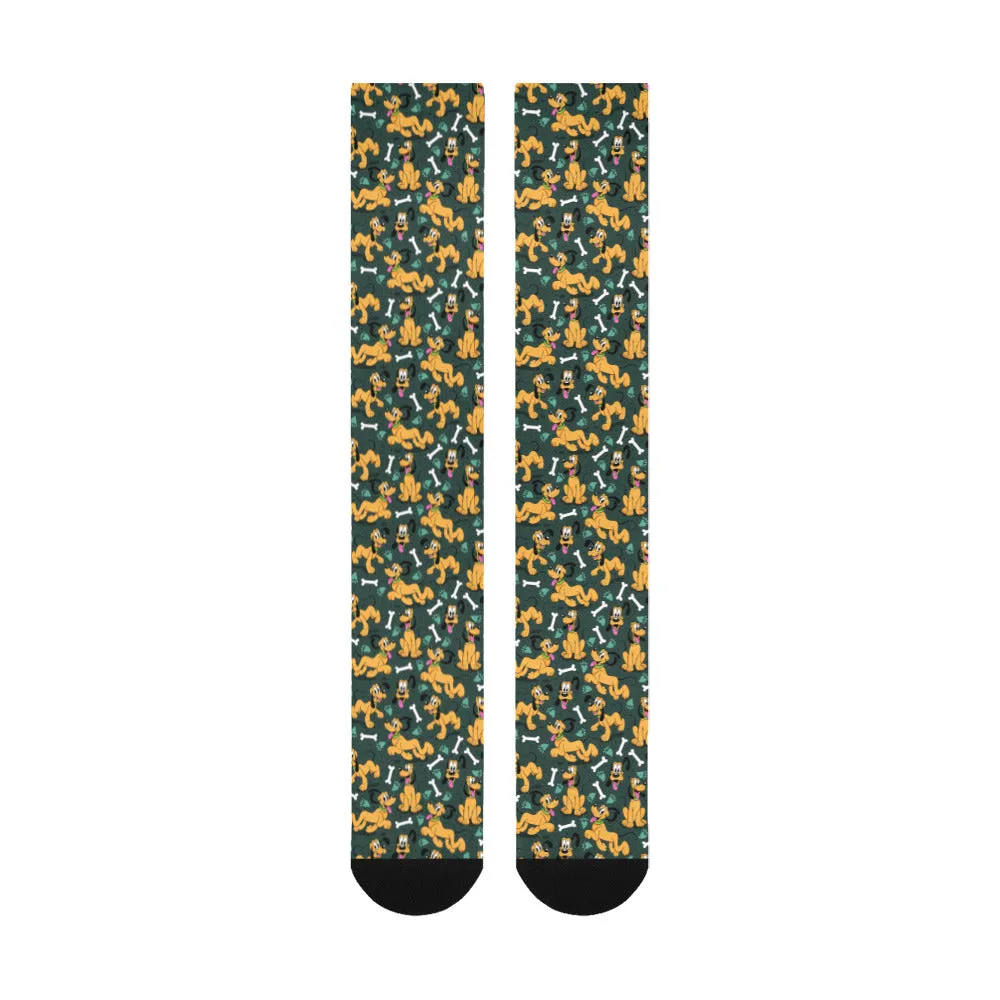 Disney Pluto Life Is Better With A Dog Over-The-Calf Socks