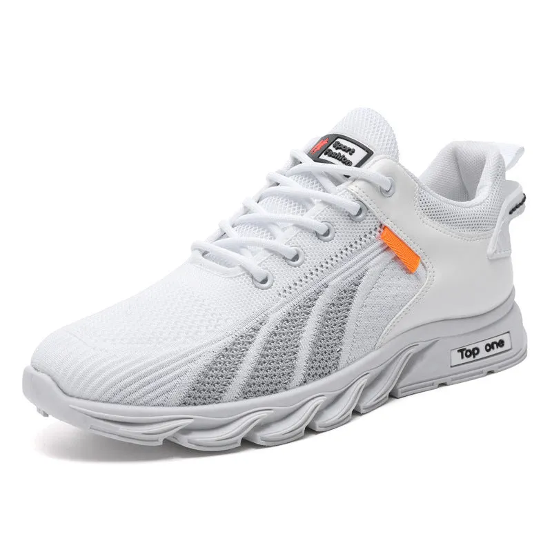 Duncan – Men's Fashion Fly Knit Color-block Lace-up Sneakers