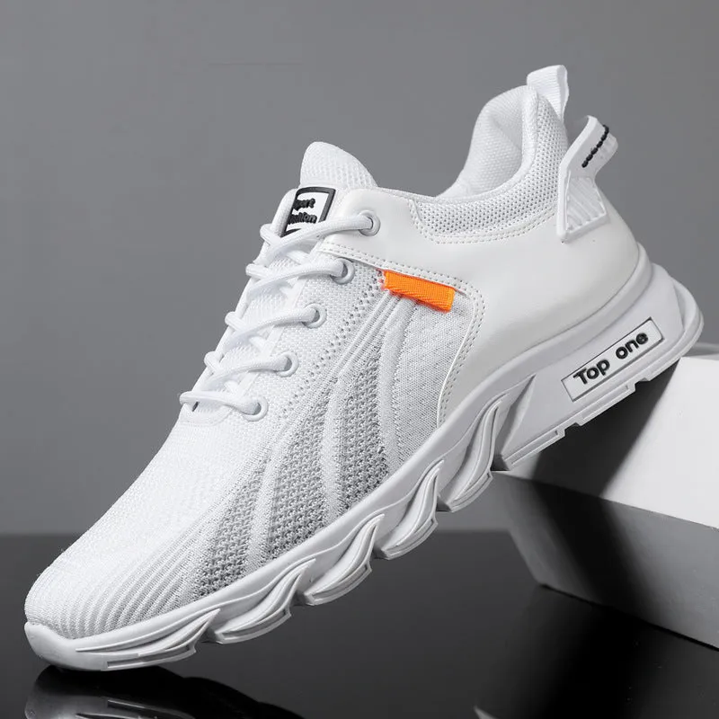Duncan – Men's Fashion Fly Knit Color-block Lace-up Sneakers