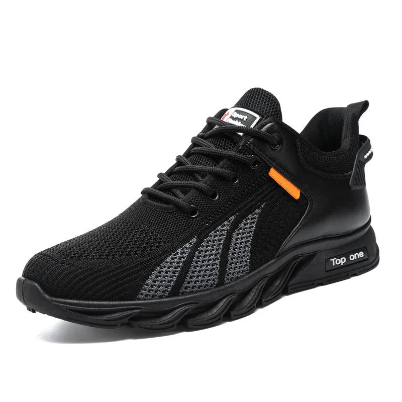 Duncan – Men's Fashion Fly Knit Color-block Lace-up Sneakers